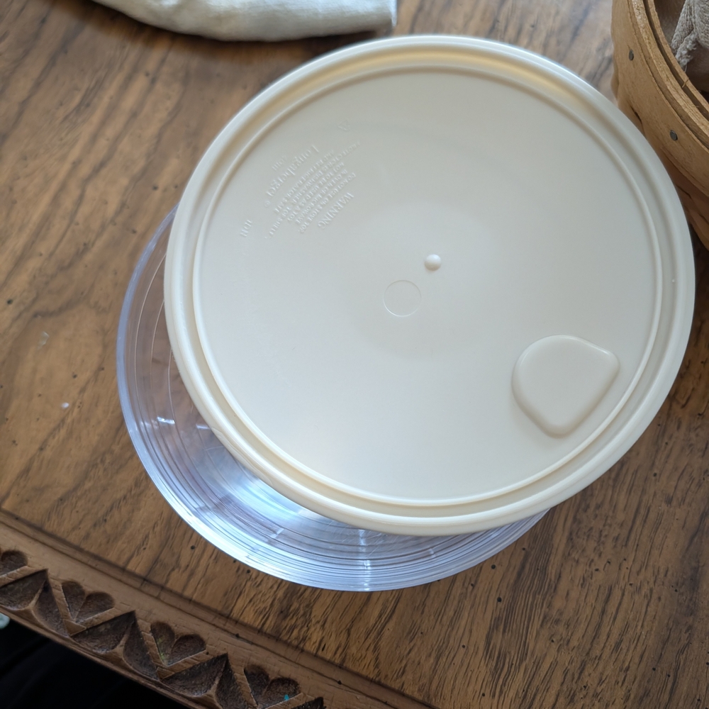 MAKE AN OFFER, Please! Longaberger 7" Bowl Basket Set with Lid - Picture 5 of 8